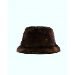 Womens Faux Fur Hat Brown