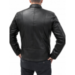 Δερμάτινο Ανδρικό Μπουφάν σε Μαύρο