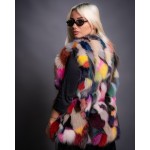 Γούνινο γιλέκο από αλεπού πολύχρωμο 