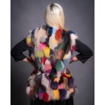 Γούνινο γιλέκο από αλεπού πολύχρωμο 