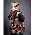 Γούνινο γιλέκο από αλεπού πολύχρωμο 