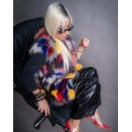 Γούνινο γιλέκο από αλεπού πολύχρωμο 