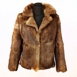 Γυναικεία Γούνα Ρεξ σε κανελί χρώμα
