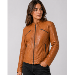 Δερμάτινο Γυναικείο Μπουφάν  Ταμπά 