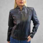 Δερμάτινο Γυναικείο Μπουφάν Μαύρο 