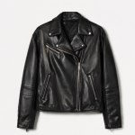  Δερμάτινο Γυναικείο Μπουφάν Μαύρο 