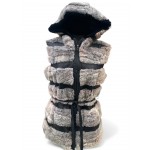 Αμάνικη γούνα ρεξ λαγός σε γκρι 