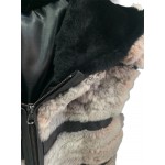 Αμάνικη γούνα ρεξ λαγός σε γκρι 