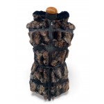 Αμάνικη γούνα ρεξ λαγός σε καφέ 