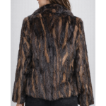 Γυναικεία Γούνα Βιζόν Κομματιαστό σε καφέ 