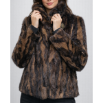 Γυναικεία Γούνα Βιζόν Κομματιαστό σε καφέ 