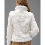 Λευκή γνήσια γούνα rex λαγός   