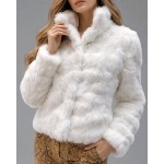 Λευκή γνήσια γούνα rex λαγός   