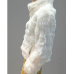 Λευκή γνήσια γούνα rex λαγός   