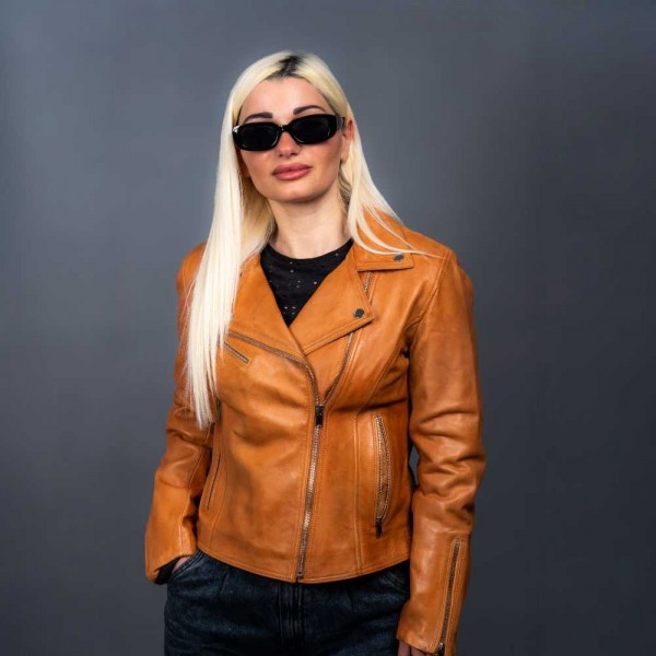 Δερμάτινο Γυναικείο Μπουφάν Perfecto Ταμπά