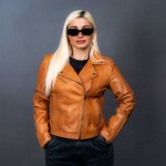 Δερμάτινο Γυναικείο Μπουφάν Perfecto Ταμπά