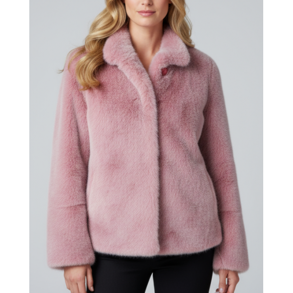 Οικολογική γούνα σε ροζ