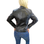 Δερμάτινο Γυναικείο Μπουφάν Μαύρο 