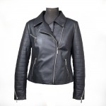 W-LARA 940 BLK Women genuine leather jacket in black
