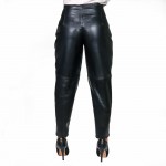 Δερμάτινο Γυναικείο Παντελόνι Μαύρο 